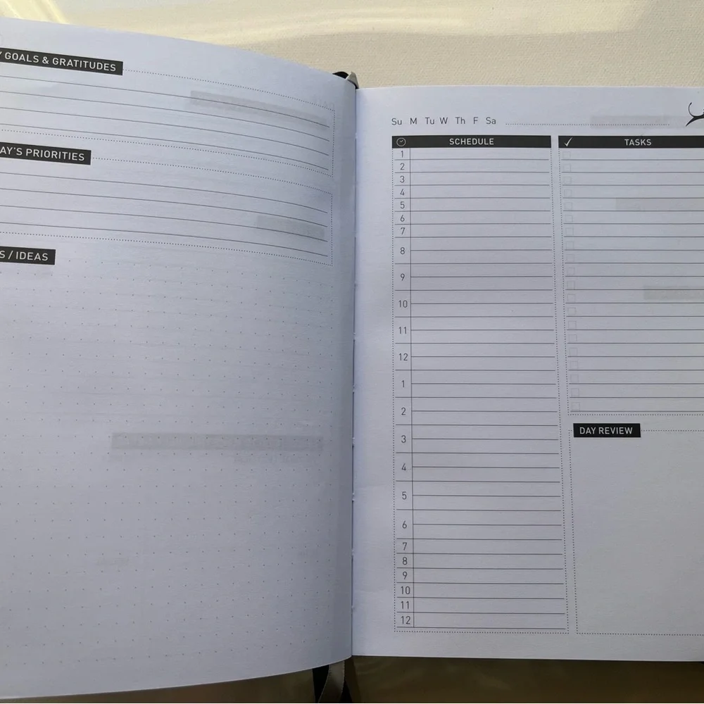 Professional Black Leatherette Planner with Embossed Logo